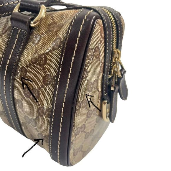 Gucci Brown monogram Crystal Duchessa Boston Bag sr#181487-new photos - Picture 12 of 15